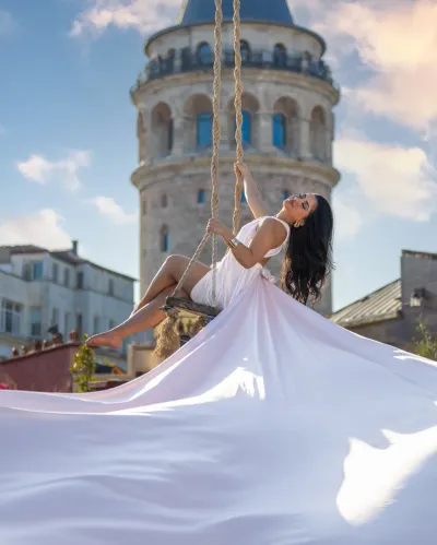 Rooftop Galata: фотосессия Flying Dress — photo 3
