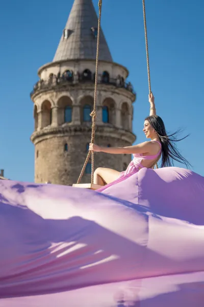 Rooftop Galata: фотосессия Flying Dress — photo 4