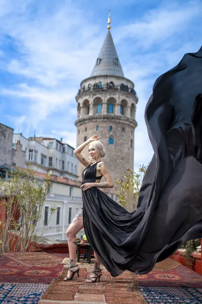 Rooftop Galata: фотосессия Flying Dress — photo 6